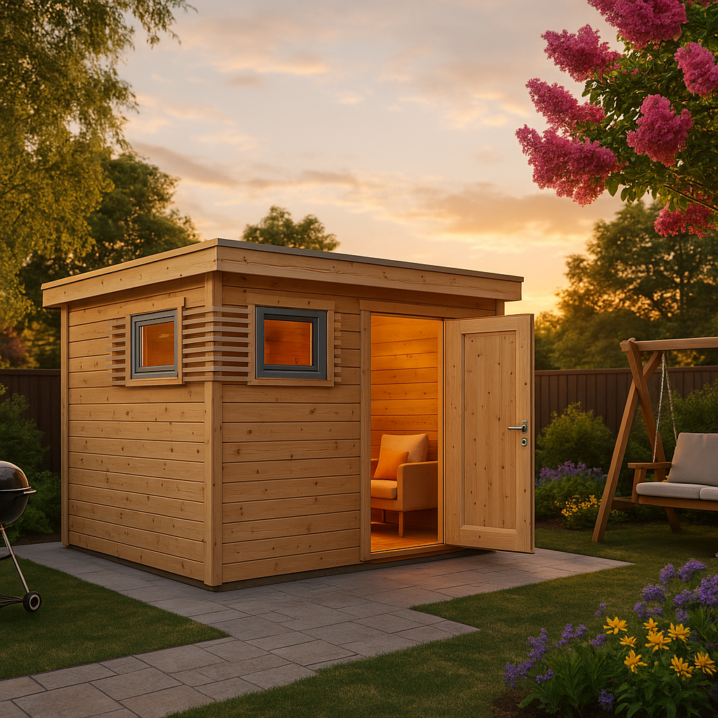 Fjordholz Gartenhaus Modell Q-BIC Modern 44 A Fjordholz Gartenhaus Modell Q-BIC Modern 44 A