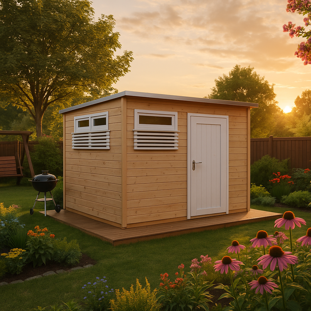 Fjordholz Gartenhaus Modell Q-BIC Modern 44 A