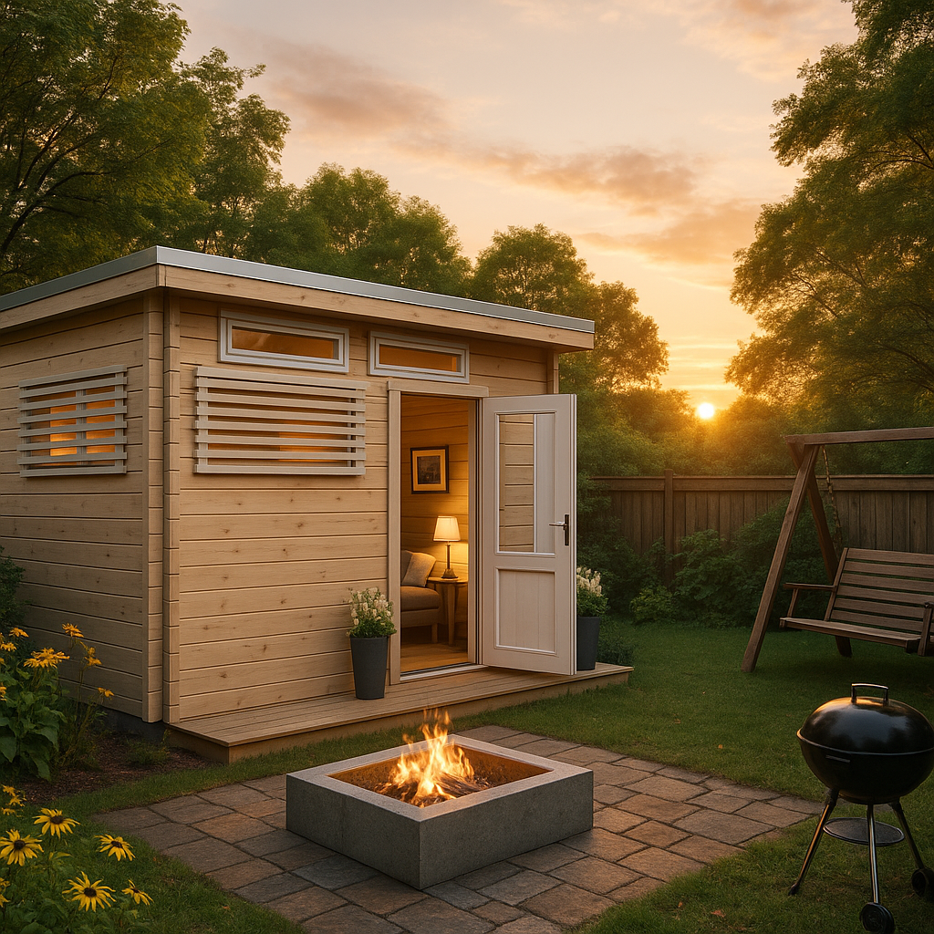 Fjordholz Gartenhaus Modell Q-BIC Modern 44 C Fjordholz Gartenhaus Modell Q-BIC Modern 44 C