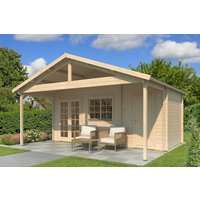 Fjordholz Gartenhaus Modell Rolf 44 D mit Vordach| Rabatt: 26%|6x4m