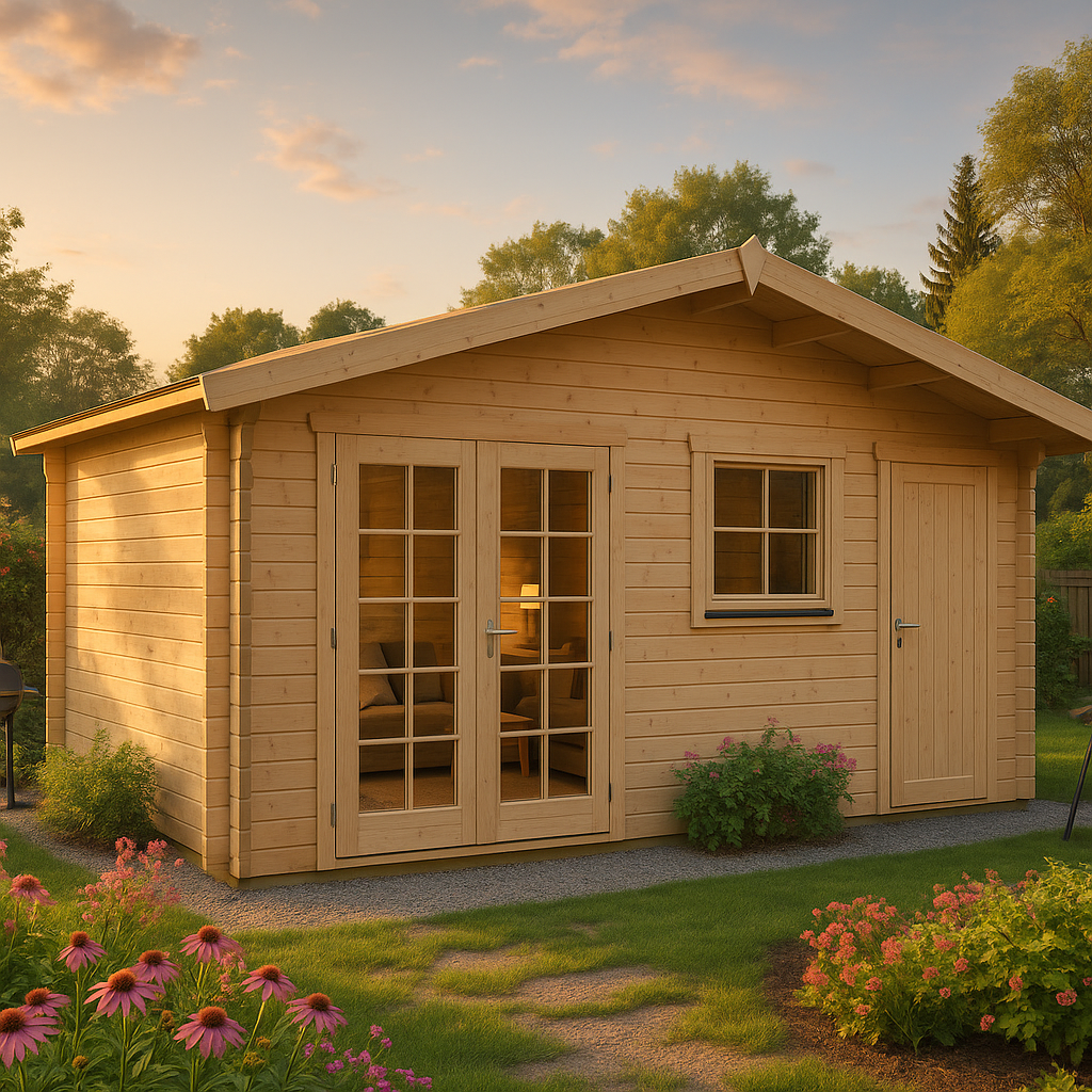 Fjordholz Gartenhaus Modell Rolf 44 D, Natur Fjordholz Gartenhaus Modell Rolf 44 D, Natur