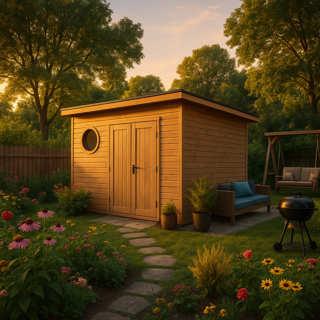 Fjordholz Gartenhaus Modell Rondo 40 D