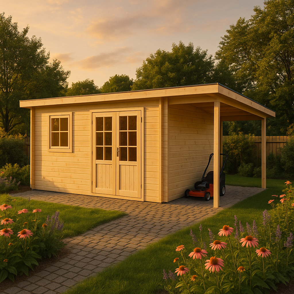 Gartenhaus York mit Schleppdach