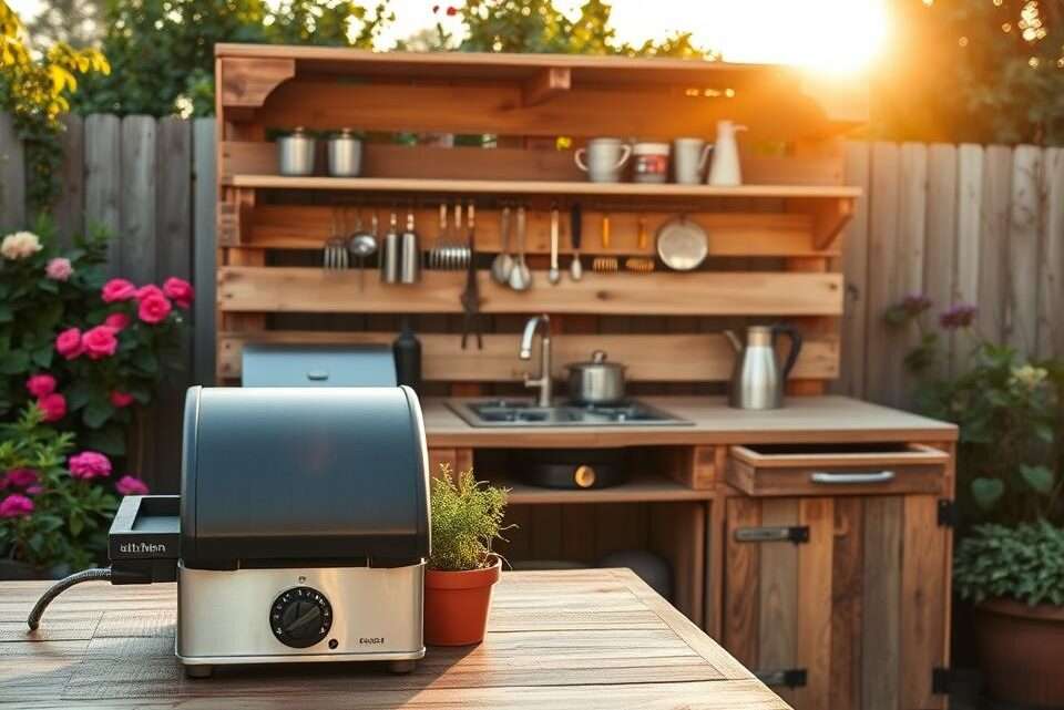 Gartenküche selber bauen aus Europaletten – Anleitung