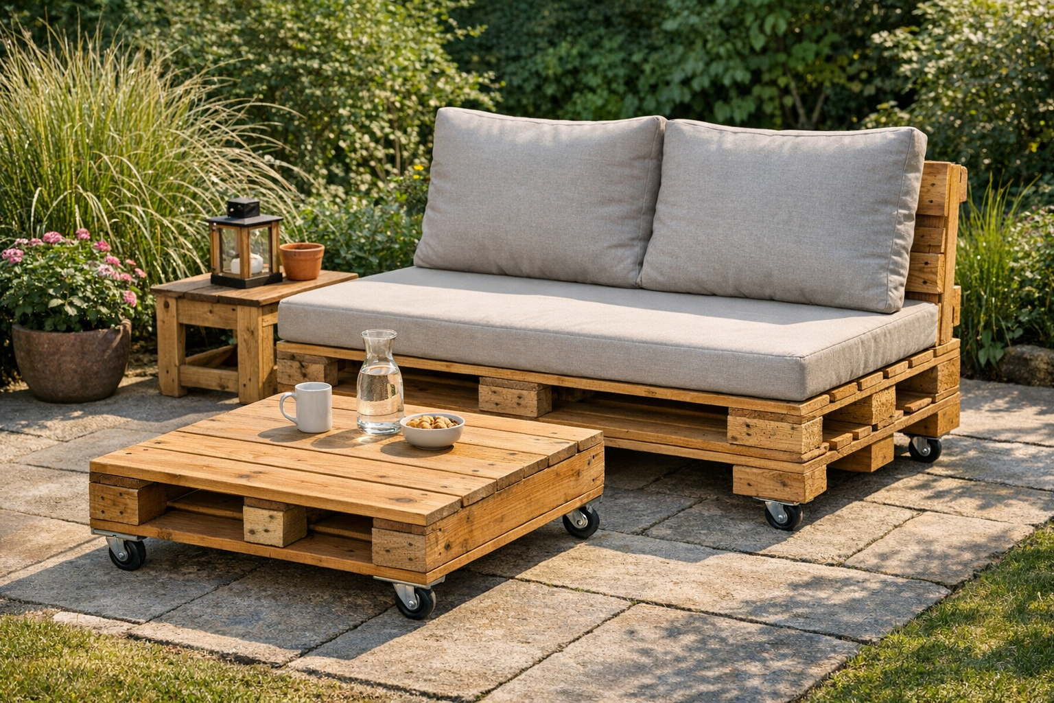 Gartenmöbel aus Paletten selber bauen – Bauanleitung Schritt für Schritt