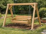 Gartenschaukel aus Holz selber bauen – Bauanleitung Schritt für Schritt