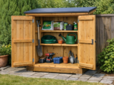 Gartenschrank mit Doppeltür selber bauen – Bauanleitung Schritt für Schritt