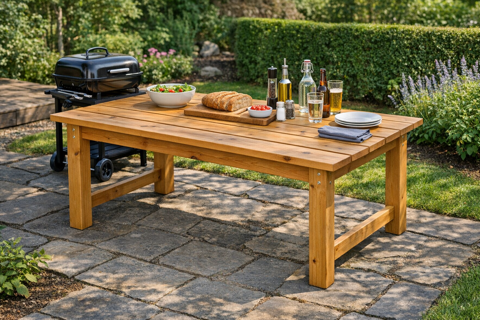 Gartentisch selber bauen – Bauanleitung Schritt für Schritt