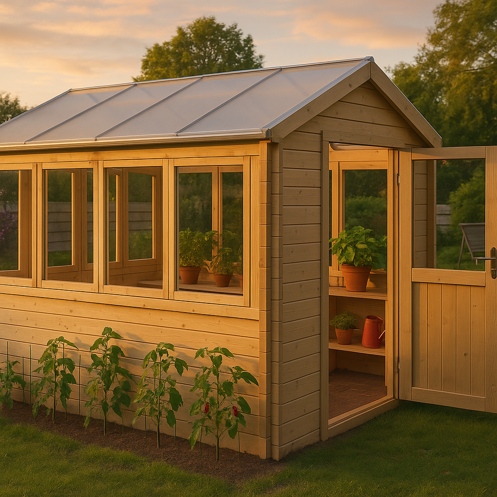 Fjordholz Gewächshaus aus Holz Modell 28 A Fjordholz Gewächshaus aus Holz Modell 28 A