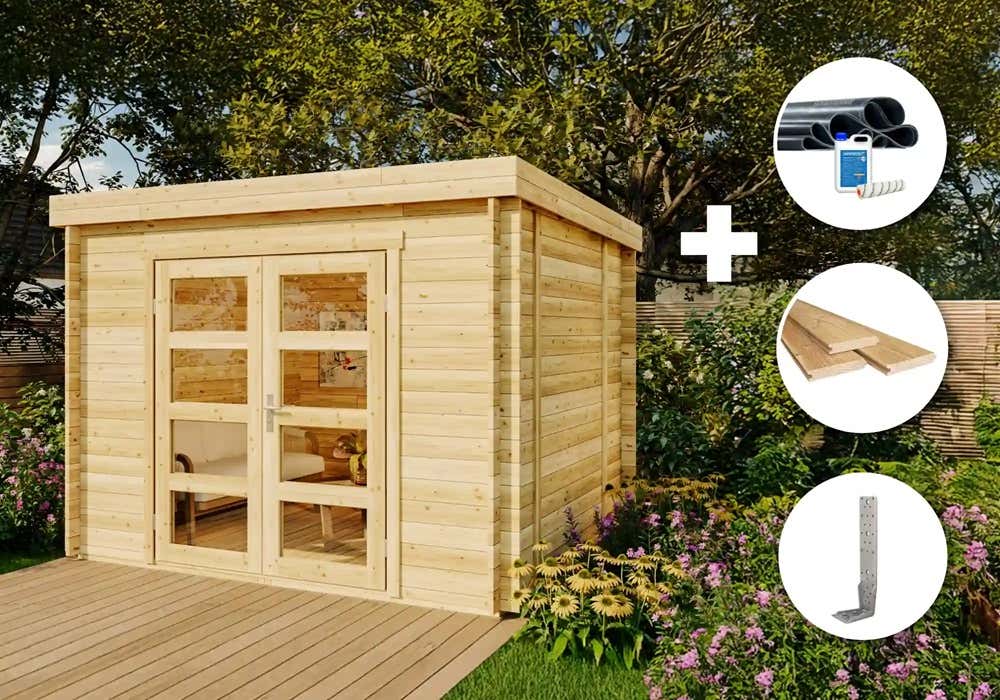 ECO Set - Gartenhaus Paloma Sol|3x3m