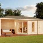 5-Eck Gartenhaus Liwa mit Anbau|7x3m|Rabatt:24%