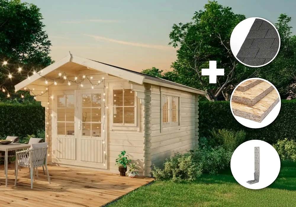 ECO Set - Gartenhaus Gabriel - 34 300 x 400 cm|4x3m