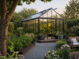 Glasgewächshaus als räumlicher Mittelpunkt im Garten gestalten – Ratgeber zu Gestalterische Einbindung großer Glasgewächshäuser in den Garten