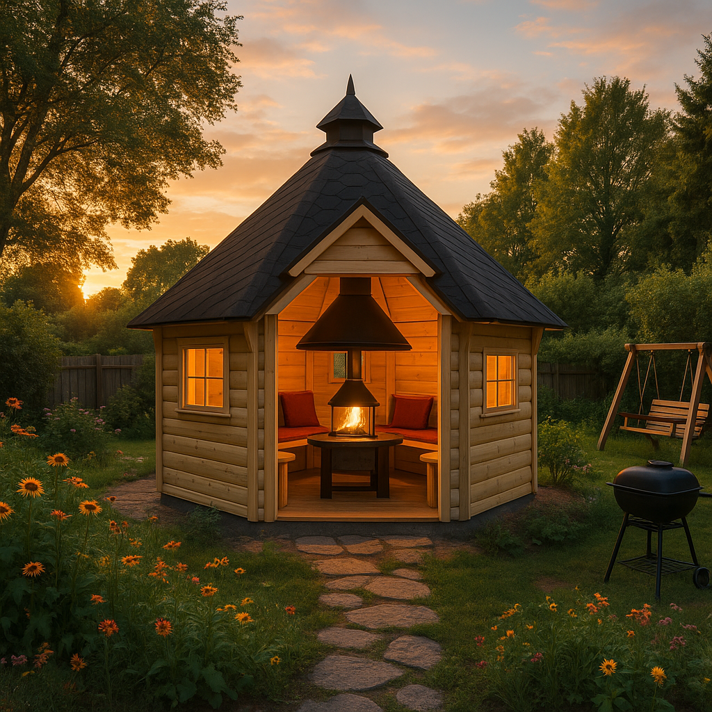 Fjordholz Grillhaus Modell Emil 12 m² Fjordholz Grillhaus Modell Emil 12 m²