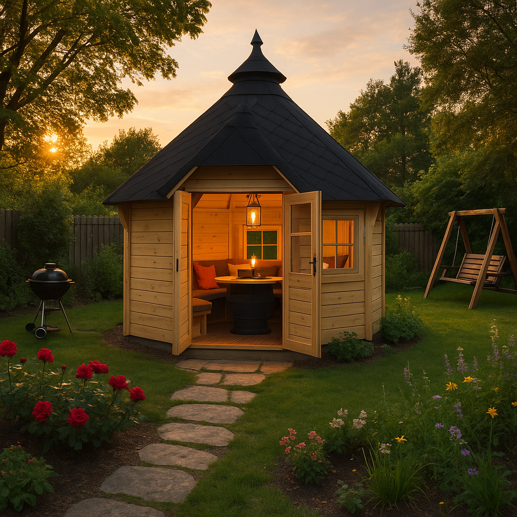 Fjordholz Grillhaus Modell Emil 9 m² Fjordholz Grillhaus Modell Emil 9 m²