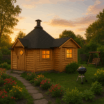 Fjordholz Grillkota mit Anbau Modell Ida 17+4m²