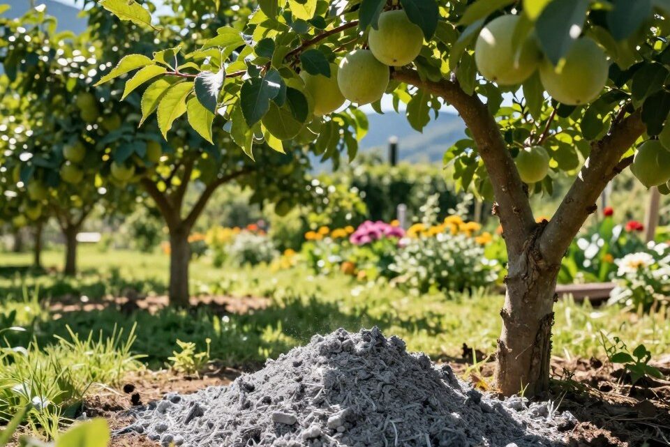 Holzasche als Dünger für Obstbäume richtig nutzen