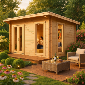 Kleines Ferienhaus-Holzhaus “Mia 2” 5x3m | 3x5m großes Gartenhaus aus Holz | Holzhaus mit 44mm Wandstärke Unkategorisiert online kaufen Kleines Ferienhaus-Holzhaus “Mia 2” 5x3m | 3x5m großes Gartenhaus aus Holz | Holzhaus mit 44mm Wandstärke Unkategorisiert online kaufen