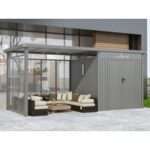 Metall Gerätehaus Modell Style 7,56 m² Spar-Set-1| Rabatt: 38%|3x2m
