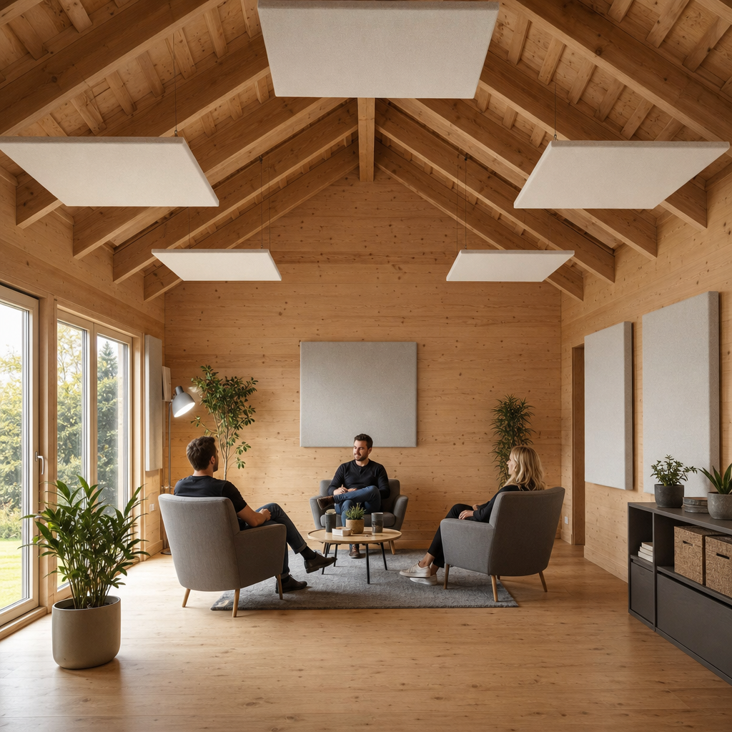 Nachhall und Sprachverständlichkeit im Holz-Gartenhaus verbessern