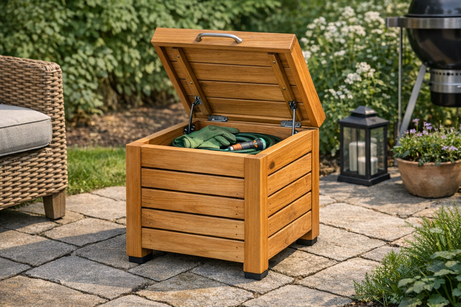 Outdoor-Hocker mit Stauraum selber bauen – Bauanleitung Schritt für Schritt