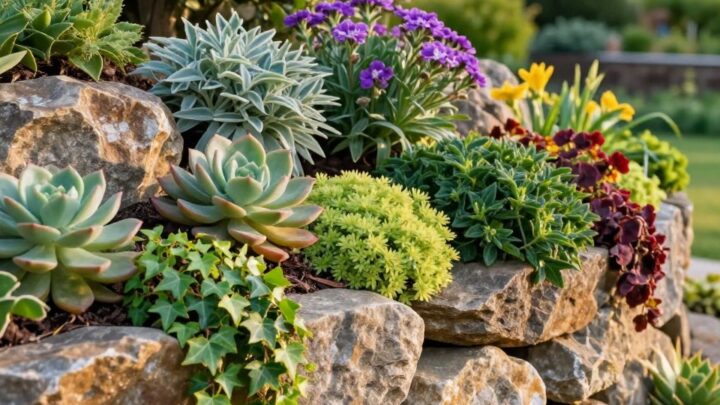 Pflanzen für Steinmauer richtig auswählen und setzen