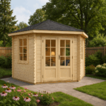 Premium Set 5-Eck Gartenhaus Sunny 2x2m inkl. Montage