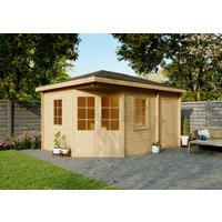 Fjordholz 5-Eck Gartenhaus Modell Evelyn 3D