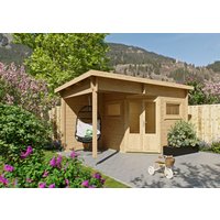 Fjordholz 5-Eck Gartenhaus Modell Leva 2B / natur| Rabatt: 26%