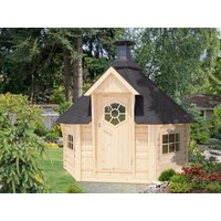 Fjordholz 6-Eck Grillkota Modell Nils 6m²
