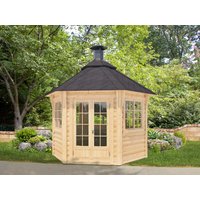 Fjordholz 6-Eck Grillpavillon Modell Gunnar 6m²