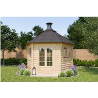 Fjordholz 6-Eck Grillpavillon Modell Gunnar 9m²