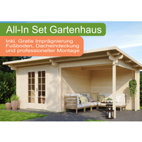 All-In Gartenhaus mit Terrasse inkl. Montage (wahl| Rabatt: 26%