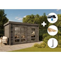 ECO Set - Gartenhaus  Paloma Grande -grau