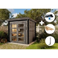ECO Set - Gartenhaus  Paloma petit -grau