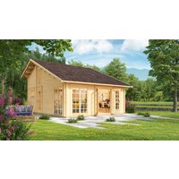 Ferien- und Freizeit Haus Modell List 90 aus Holz| Rabatt: 26%|6x4m