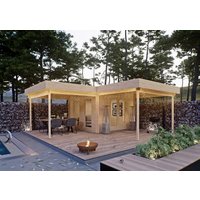 Fjordholz Flachdach Gartenhaus Modell Holda 28
