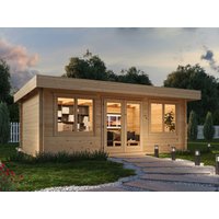 Fjordholz Flachdach Gartenhaus Modell Lino 28
