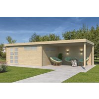 Flachdach Gartenhaus Modell Nelo 44 E mit 400 cm A| Rabatt: 26%