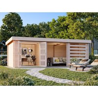 Fjordholz Flachdach Gartenhaus Modell Samim 28