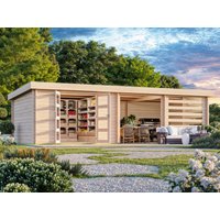 Fjordholz Flachdach Gartenhaus Modell Samim 44