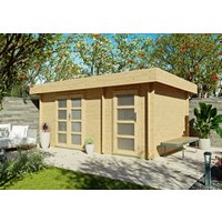 Fjordholz Flachdach Gartenhaus Modell Tekla 28
