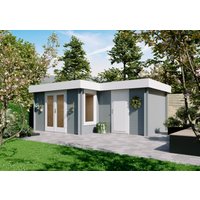 Fjordholz Flachdach Gartenhaus Modell Tobi 28 B