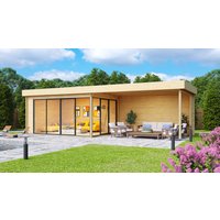 Fjordholz Gartenhaus Alu Concept 70 A mit Anbau