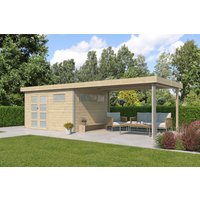 Gartenhaus Alu-Line Modell Kasuko-M mit Anbau| Rabatt: 26%