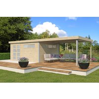 Gartenhaus Alu-Line Modell Kasuko-XXL-mit-Anbau| Rabatt: 26%