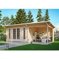 Fjordholz Gartenhaus Modell Jacob 44 B mit Seitend