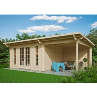 Fjordholz Gartenhaus Modell Jacob 44 C mit Seitend