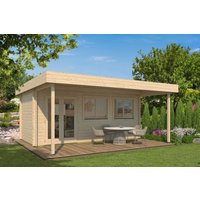 Fjordholz Gartenhaus Modell Kurt 44 B mit Vordach