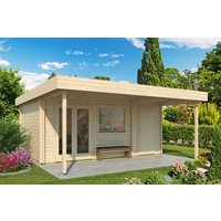 Fjordholz Gartenhaus Modell Kurt 44 C mit Vordach
